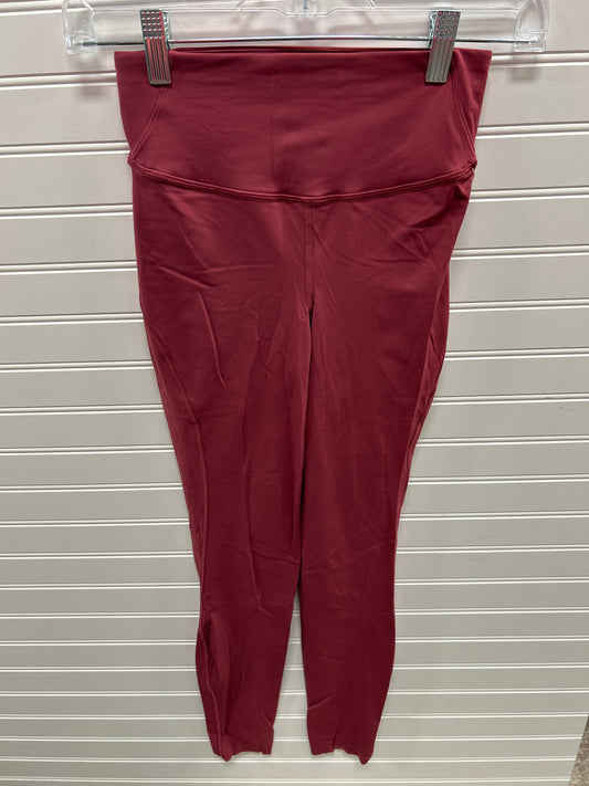 Athletic Leggings By Lululemon In Red, Size:2