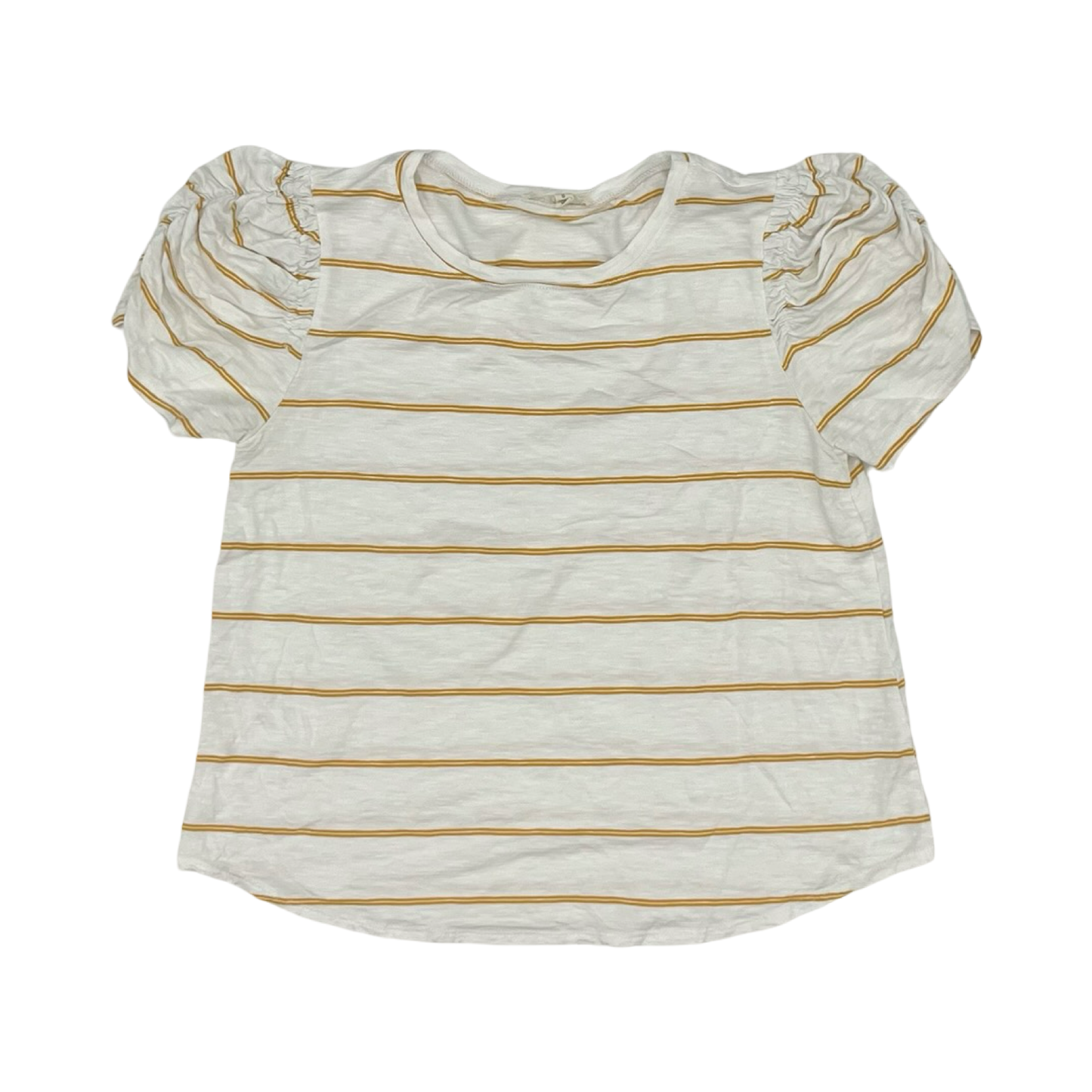 Top Ss By Moa Moa In White & Yellow, Size:S