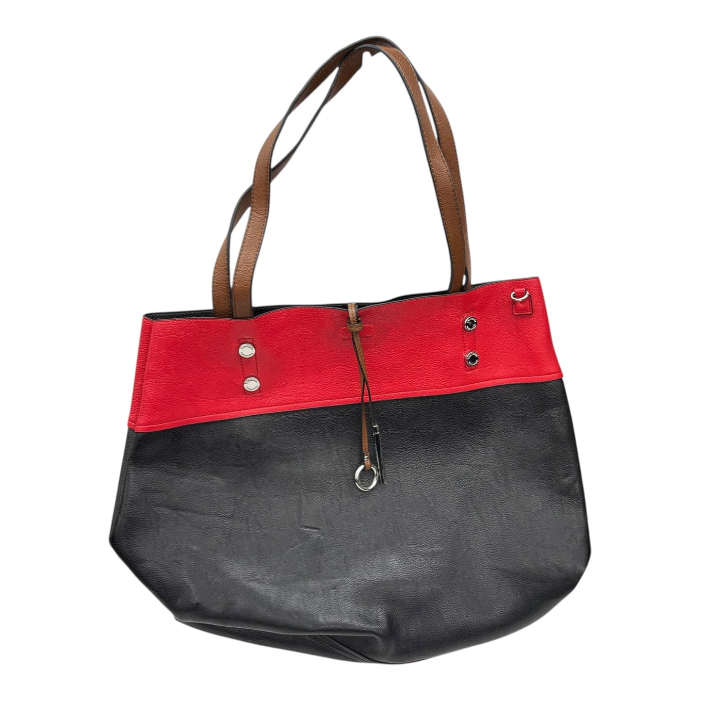 Tote By Calvin Klein In Black & Red, Size:Large