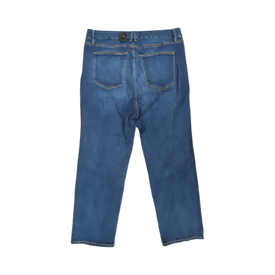 Jeans Straight By Good American In Blue Denim, Size:18