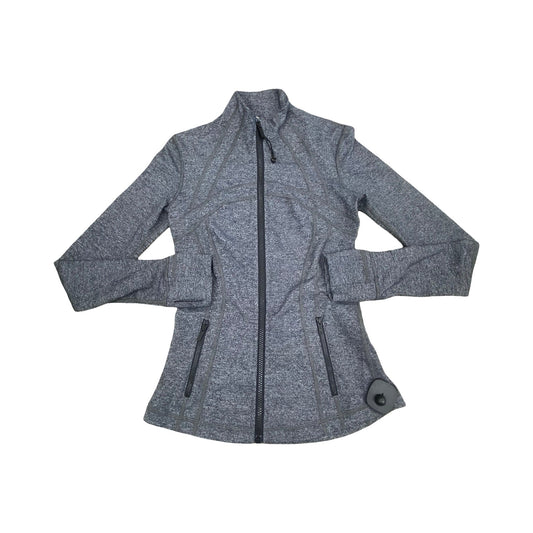 Athletic Jacket By Lululemon In Grey, Size:4