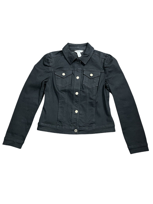 Jacket Denim By White House Black Market In Black Denim, Size:S