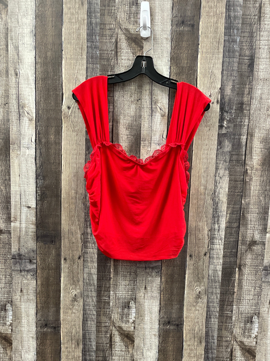 Top Sleeveless By Shein In Red, Size: 3x