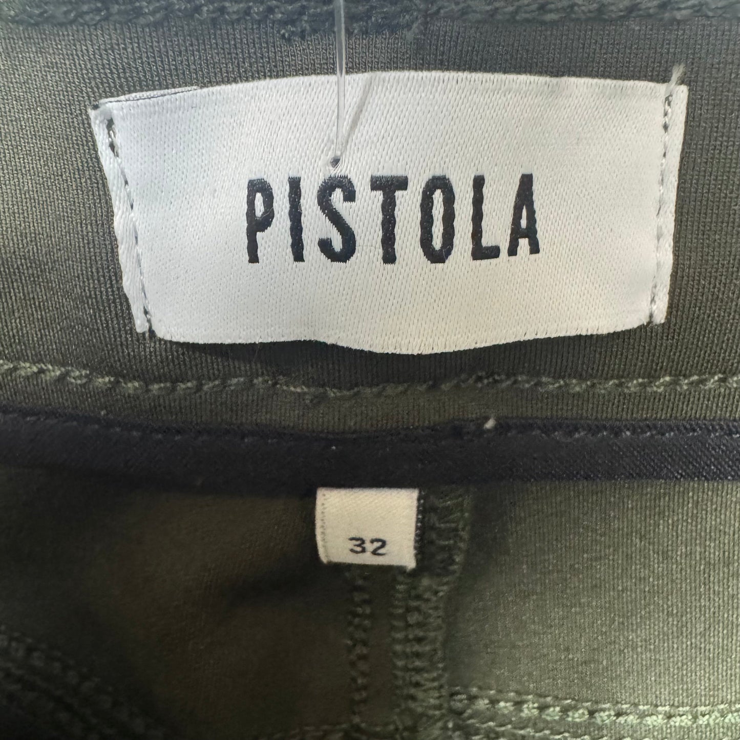 Kendall High Rise Skinny Scuba with Zipper By Pistola In Forest, Size: 14/32