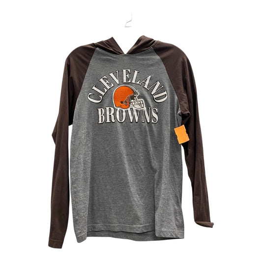 Athletic Top Ls Collar By Cme In Brown, Size:S