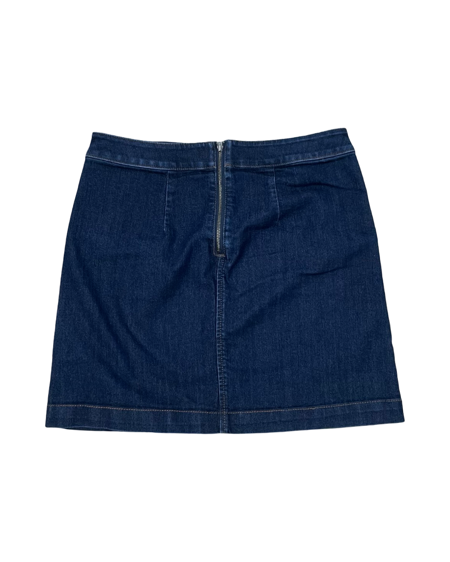 Skirt Midi By Loft In Blue Denim, Size:S