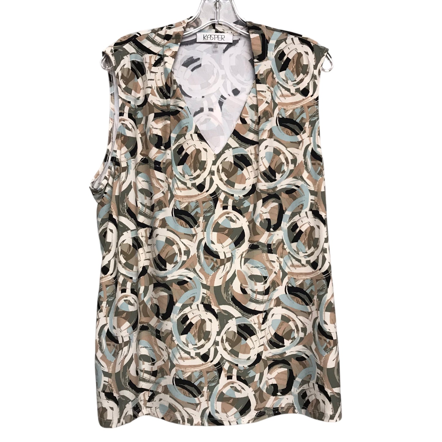 Top Sleeveless By Kasper In Multi, Size:2X