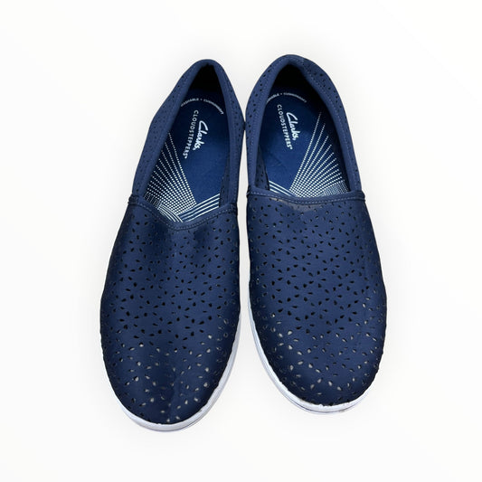Shoes Flats By Clarks In Blue, Size:11