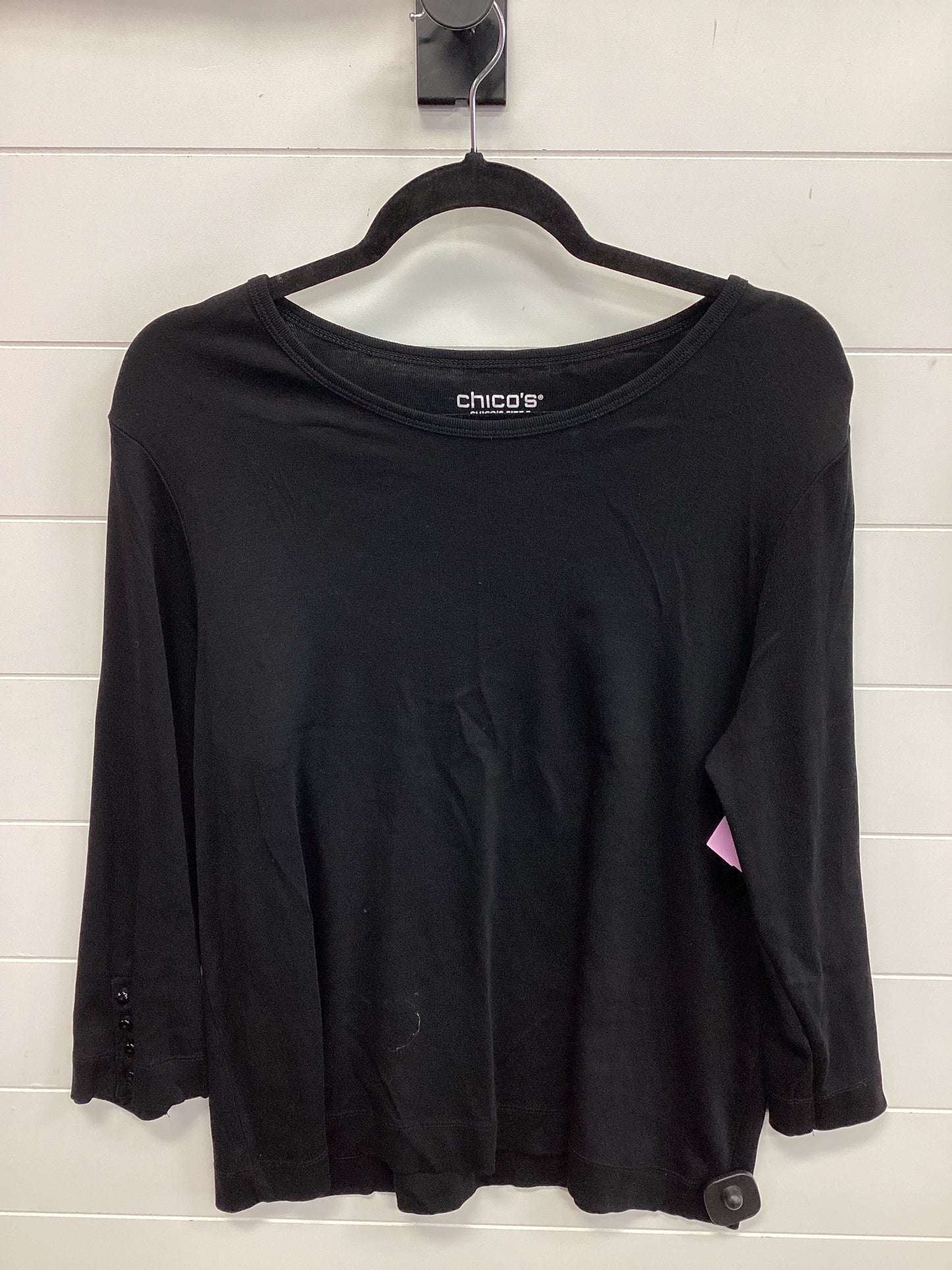 Top Ls Basic By Chicos In Black, Size:Xl
