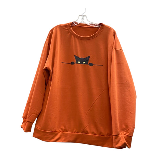 Top Ls  In Orange, Size:Xl