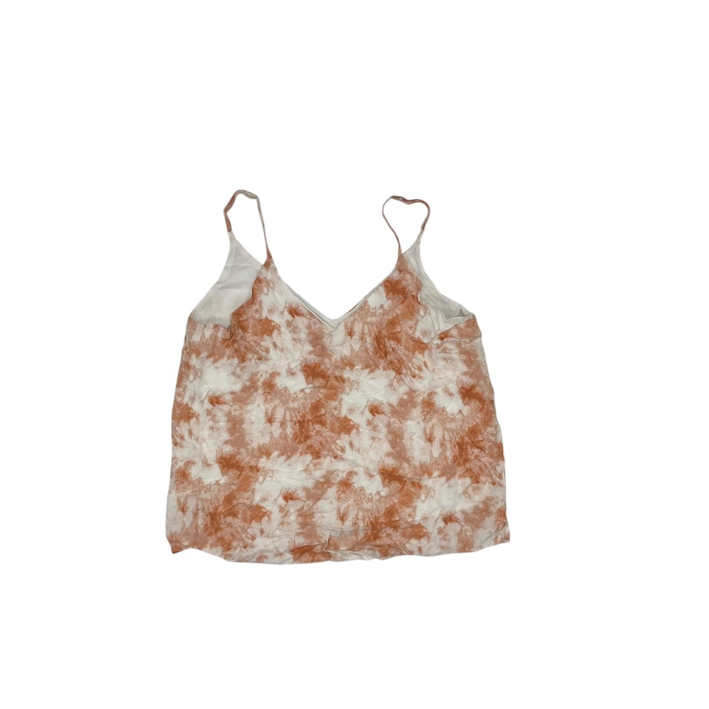 Tank Top By Double Zero In Orange & White, Size:M