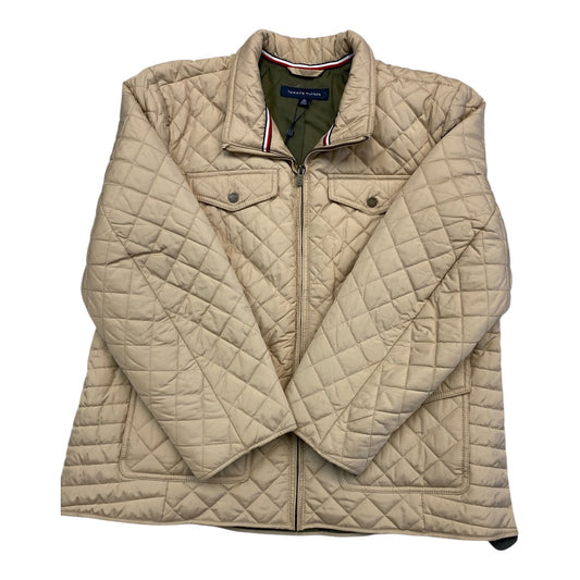 Coat Puffer & Quilted By Tommy Hilfiger In Taupe, Size:1X