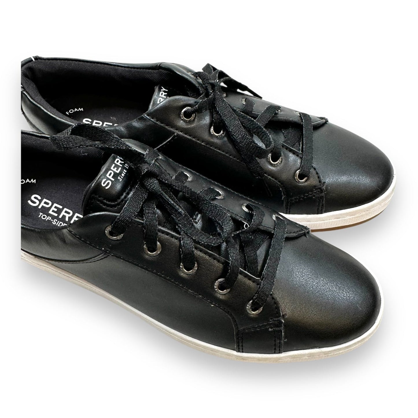 Shoes Sneakers By Sperry In Black, Size: 9