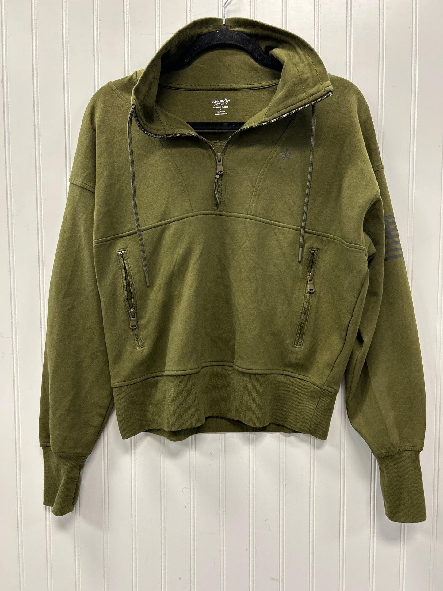 Athletic Jacket By Old Navy In Green, Size:L