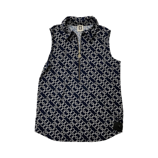 Top Sleeveless By Anne Klein In Navy, Size:S