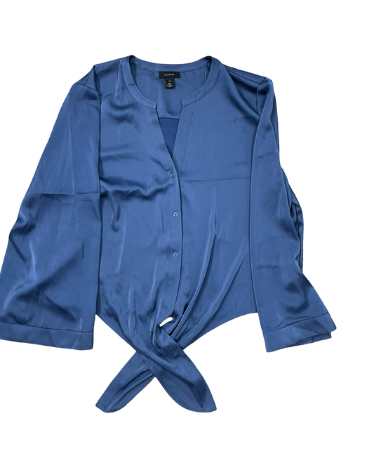 Blouse Ls By Halogen In Blue, Size:1X