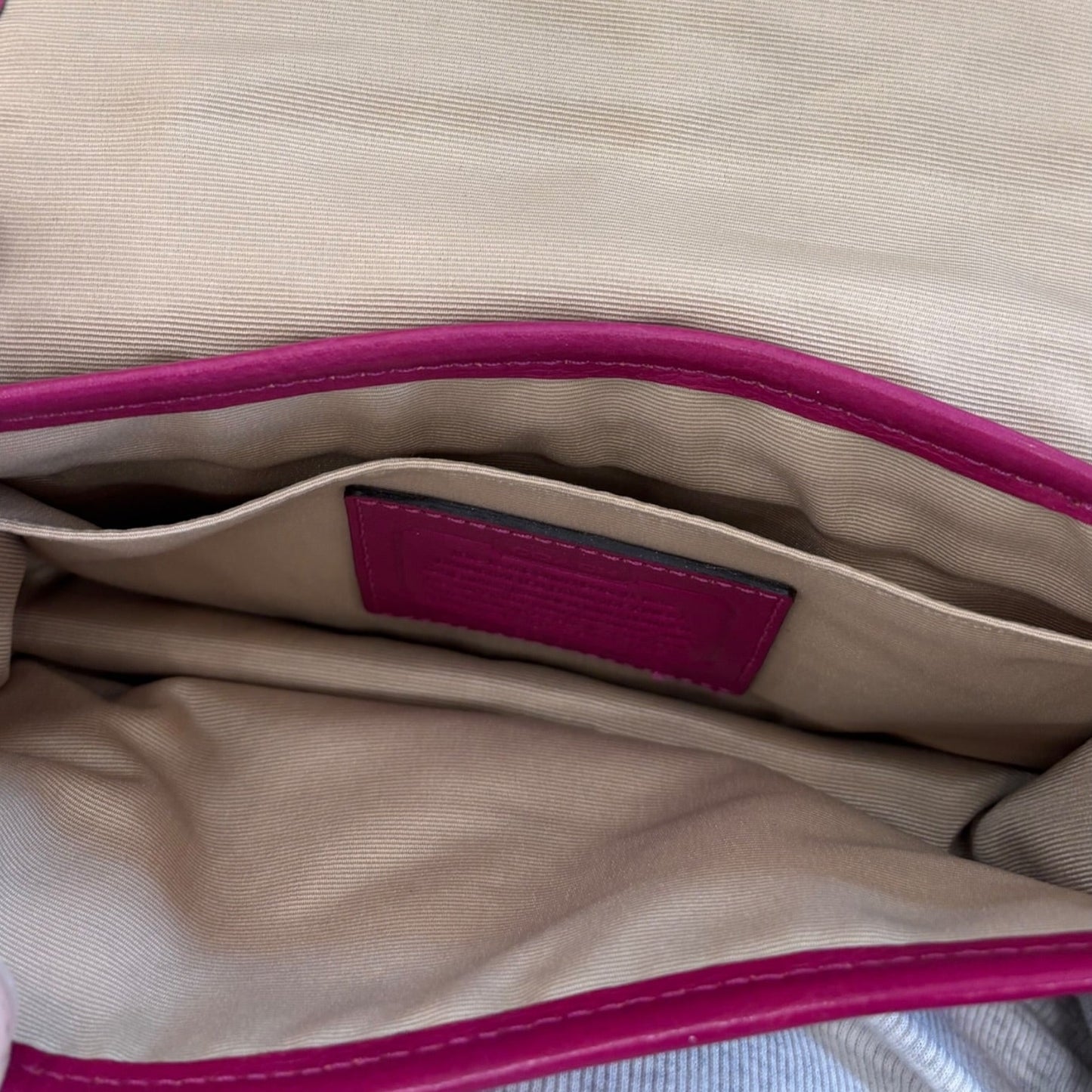 Crossbody Designer By Coach In Brown & Pink, Size:Small