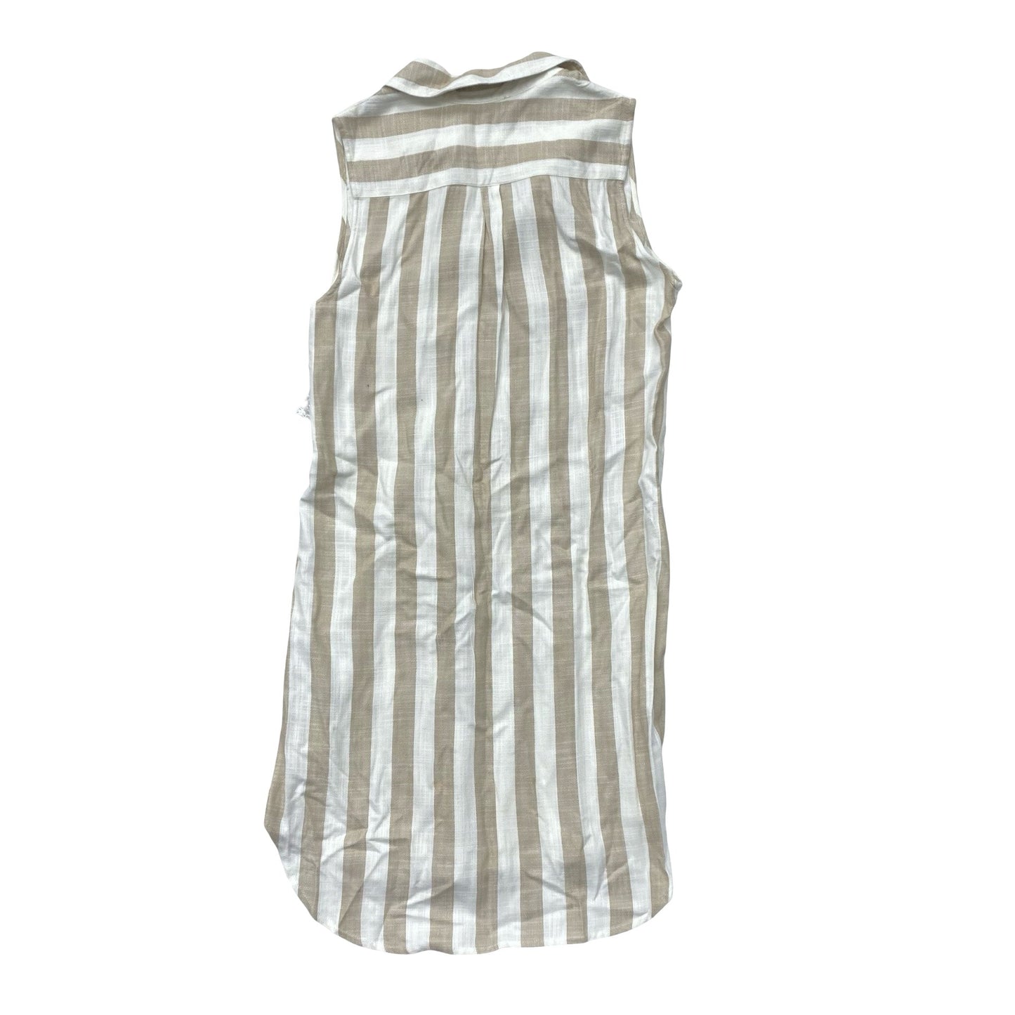 Dress Casual Midi By Sharagano In Tan & White, Size:10P