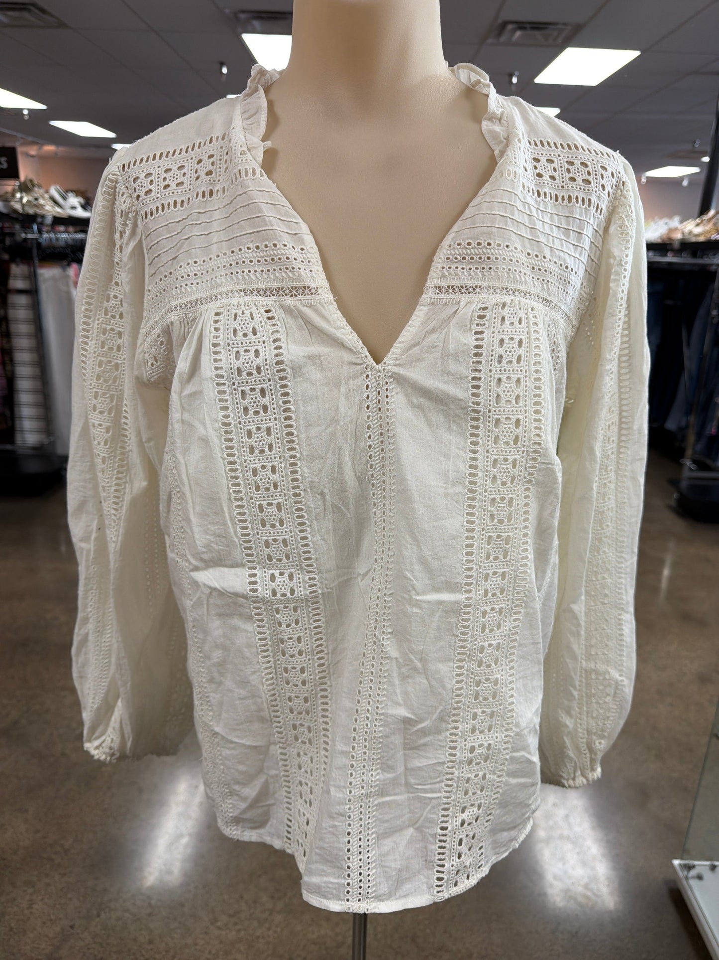 Top Ls By Velvet In White, Size:Xs