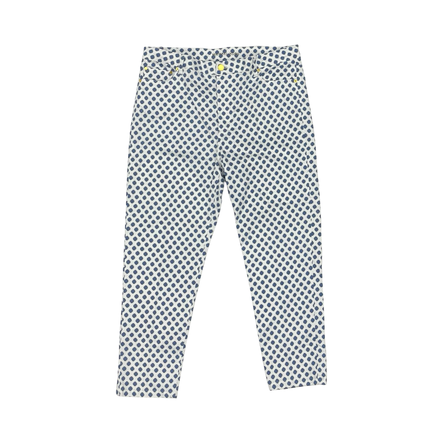 Pants Designer By Michael Kors In Blue & White, Size:16