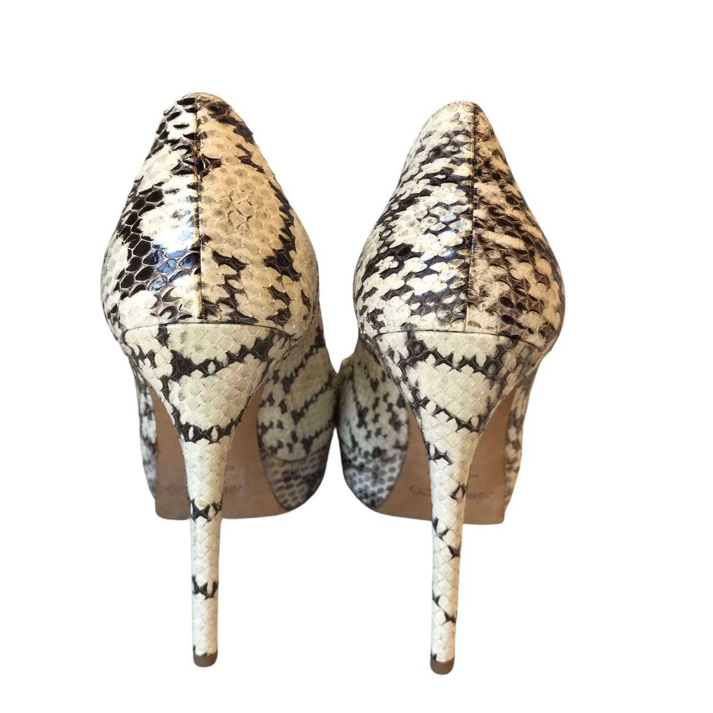 Shoes Luxury Designer By Jimmy Choo In Snakeskin Print, Size:8.5