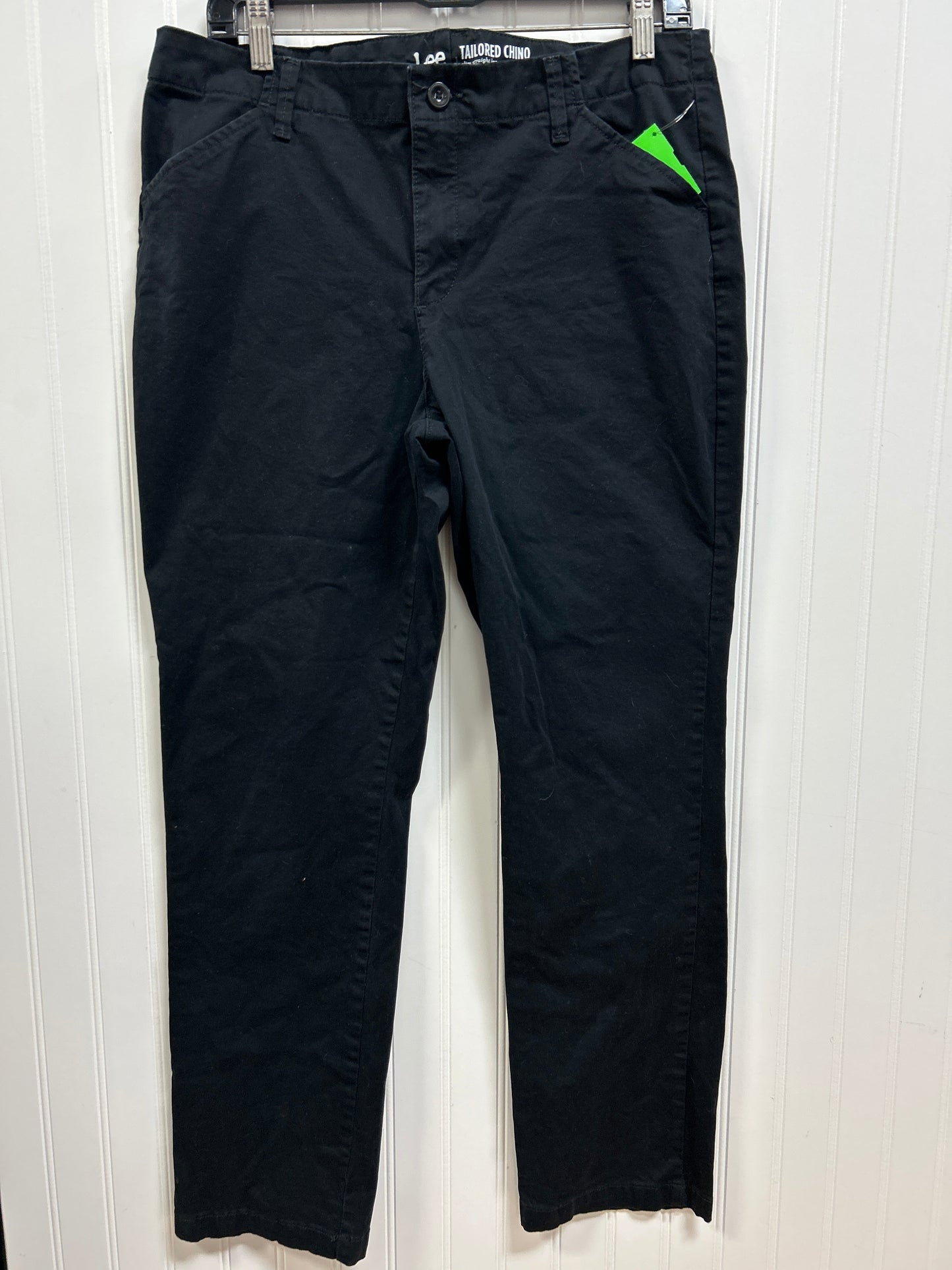 Jeans Straight By Lee In Black Denim, Size:12
