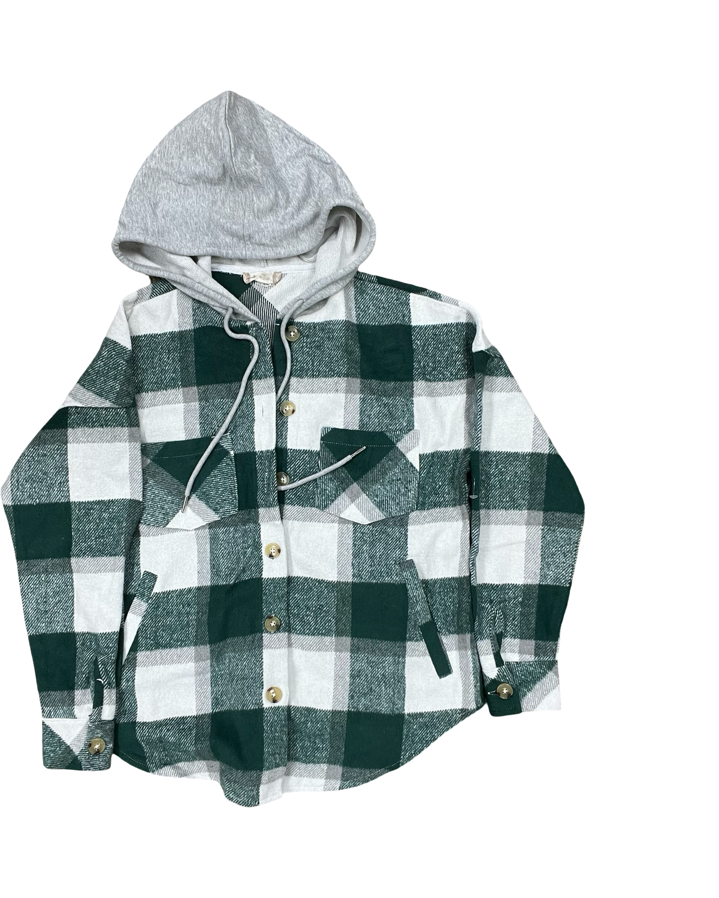 Jacket Shirt By Altard State In Green & Grey, Size:Xs