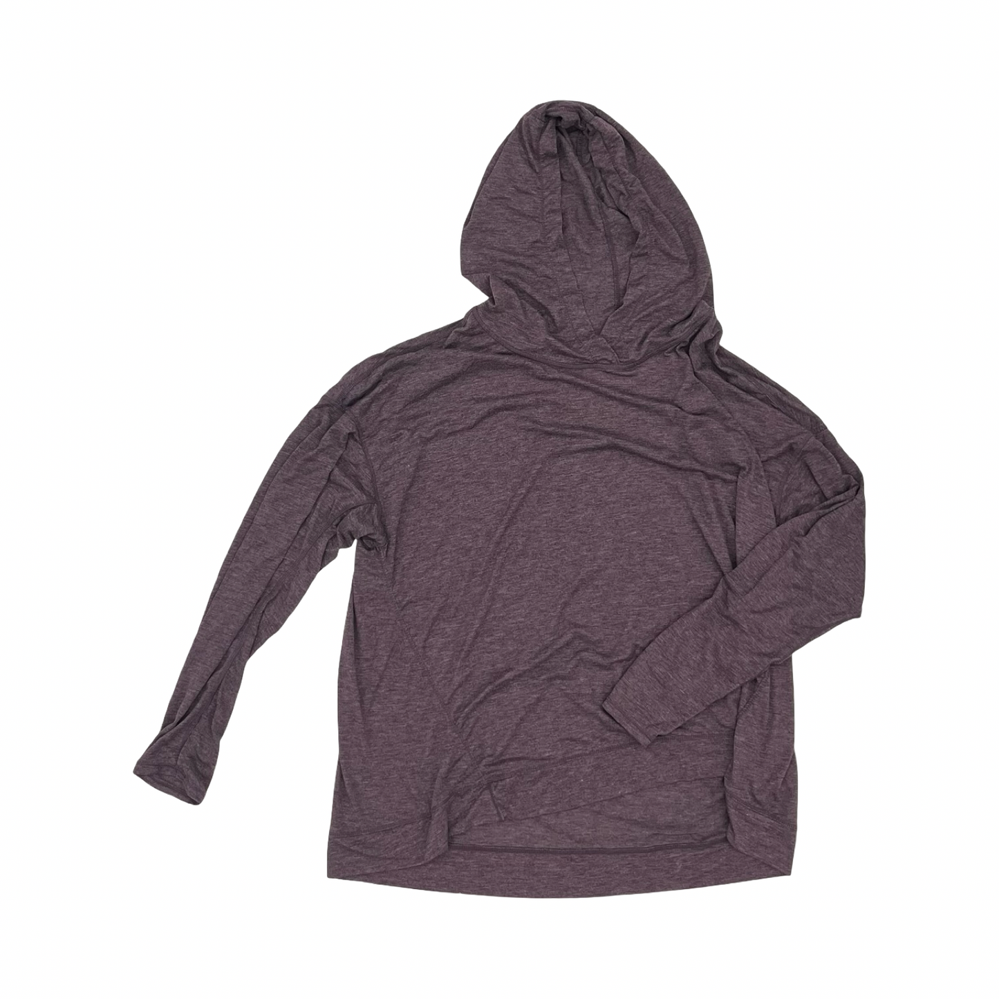 Athletic Top Ls Hoodie By 90 Degrees By Reflex In Purple, Size:1X