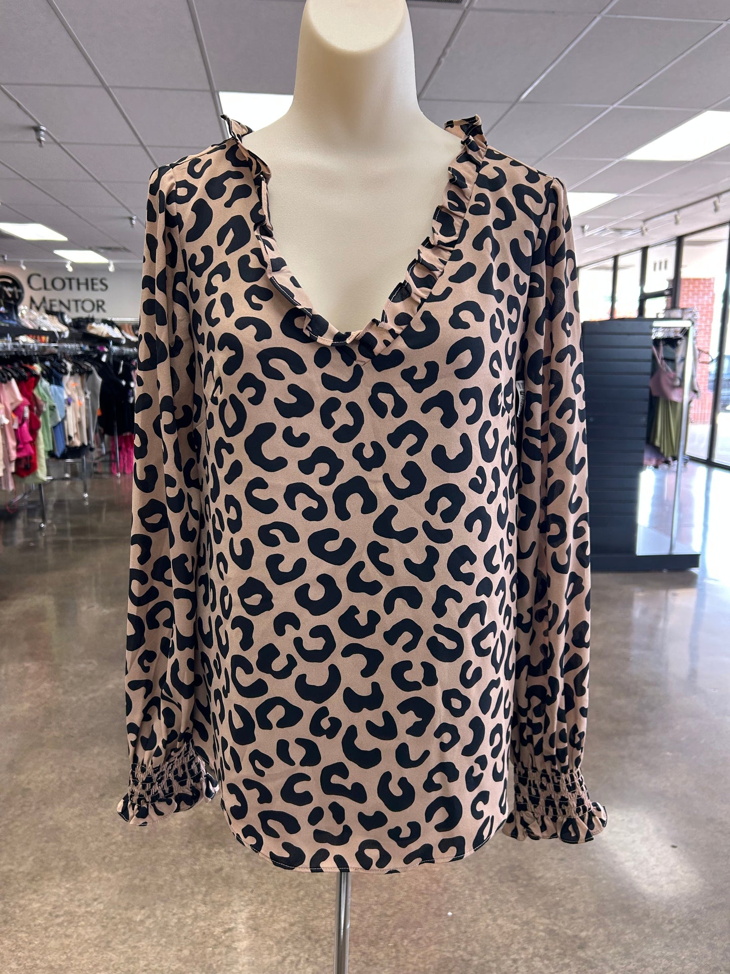 Top Ls Designer By Kate Spade In Animal Print, Size:Xs