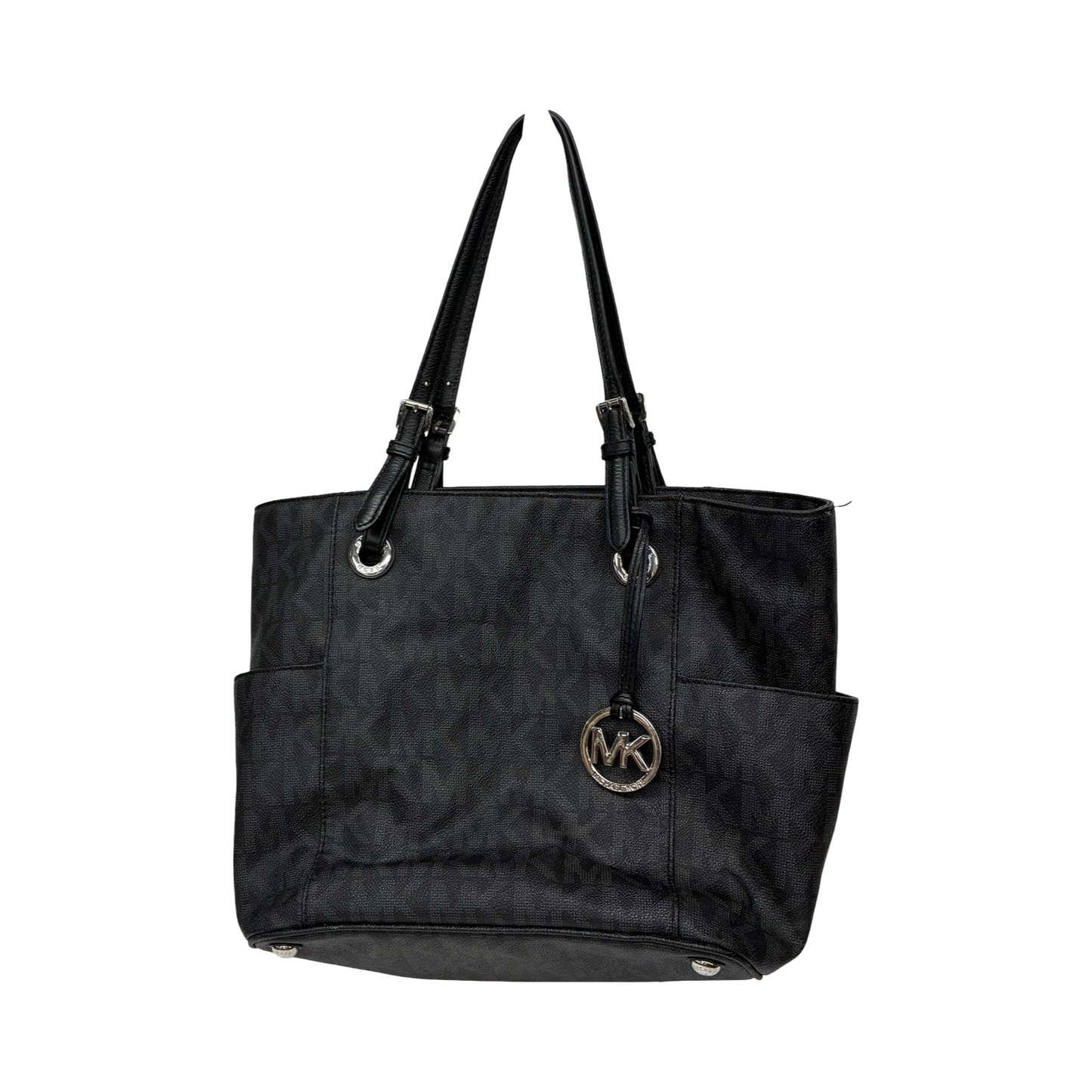 Handbag Designer By Michael Kors In Black & Grey, Size:Large