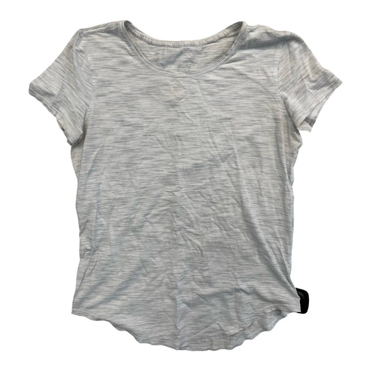 Athletic Top Ss By Lululemon In Grey, Size:S