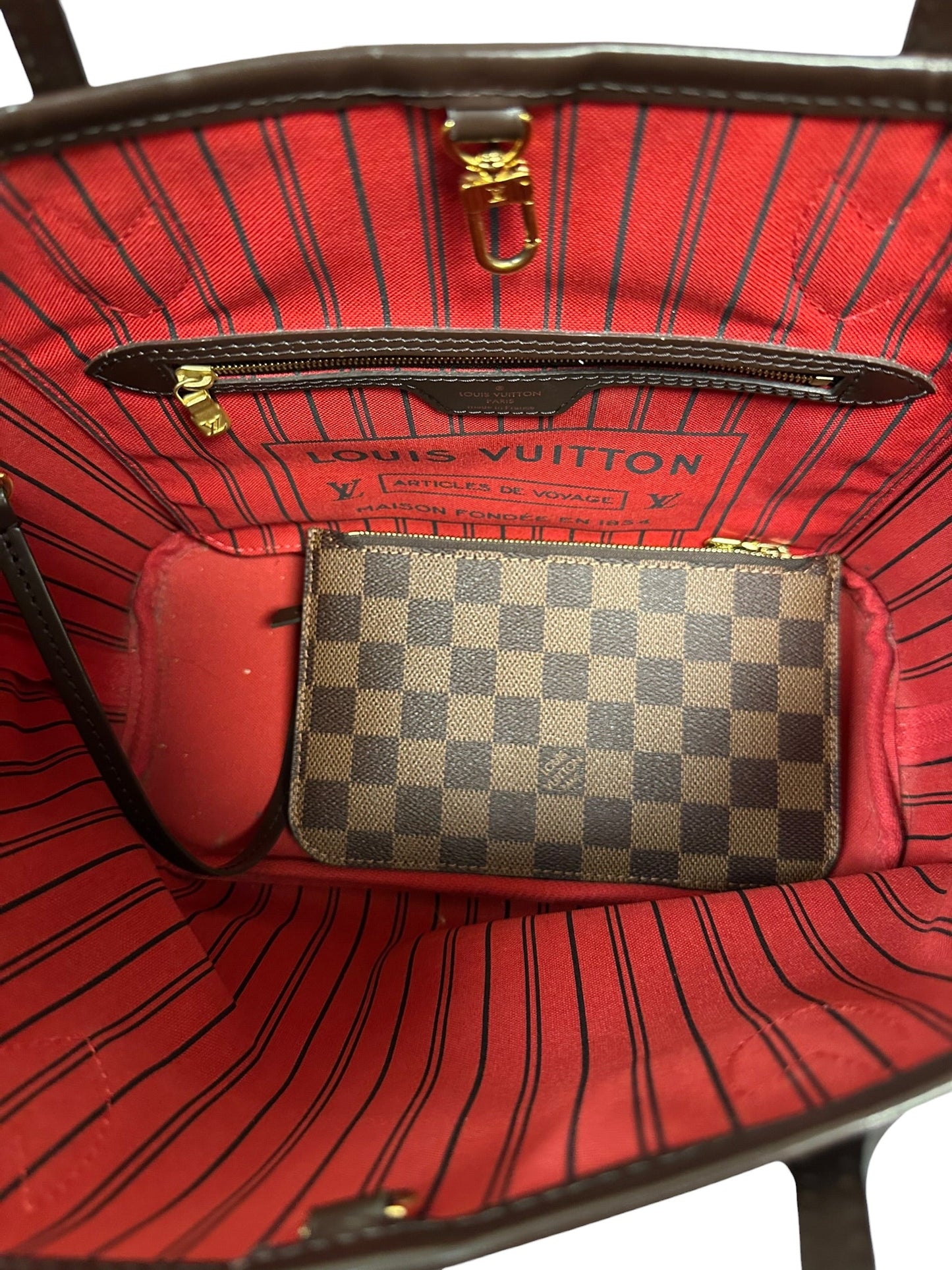 Tote Luxury Designer By Louis Vuitton In Brown, Size:Small