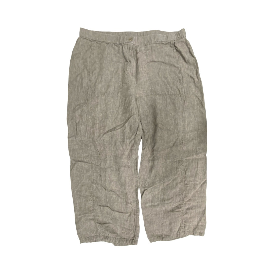 Pants Designer By Eileen Fisher In Taupe, Size:1X