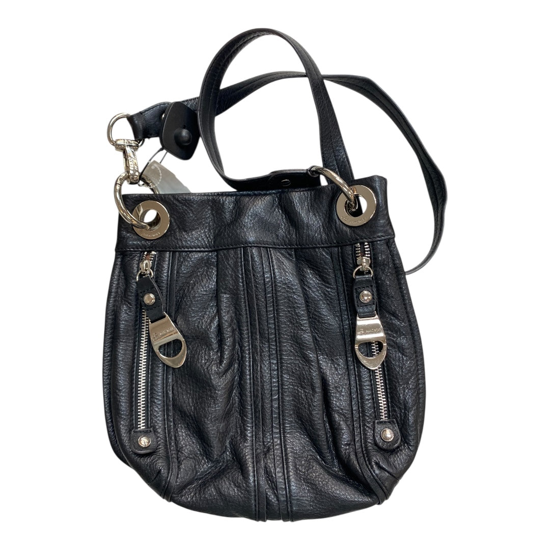 Handbag Leather By B. Makowsky In Black, Size:Medium