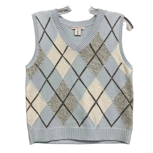 Vest Sweater By Sincerely Jules In Blue & Grey, Size:S