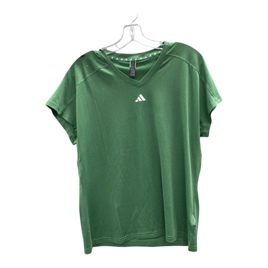 Athletic Top Ss By Adidas In Green, Size:Xl