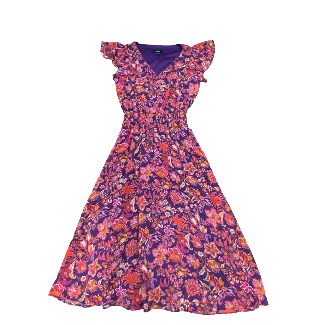 Dress Casual Maxi By Msk In Pink & Purple, Size:S