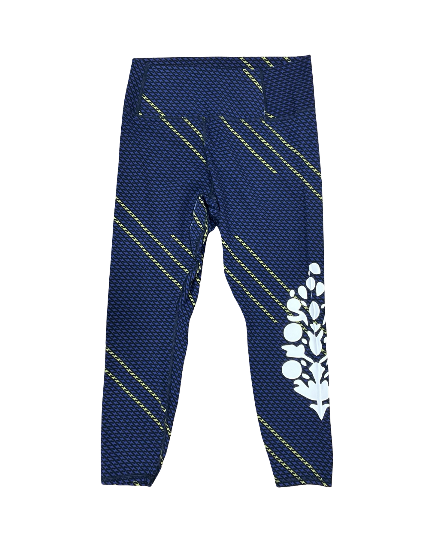 Athletic Leggings Capris By Free People In Black & Blue, Size:Xl