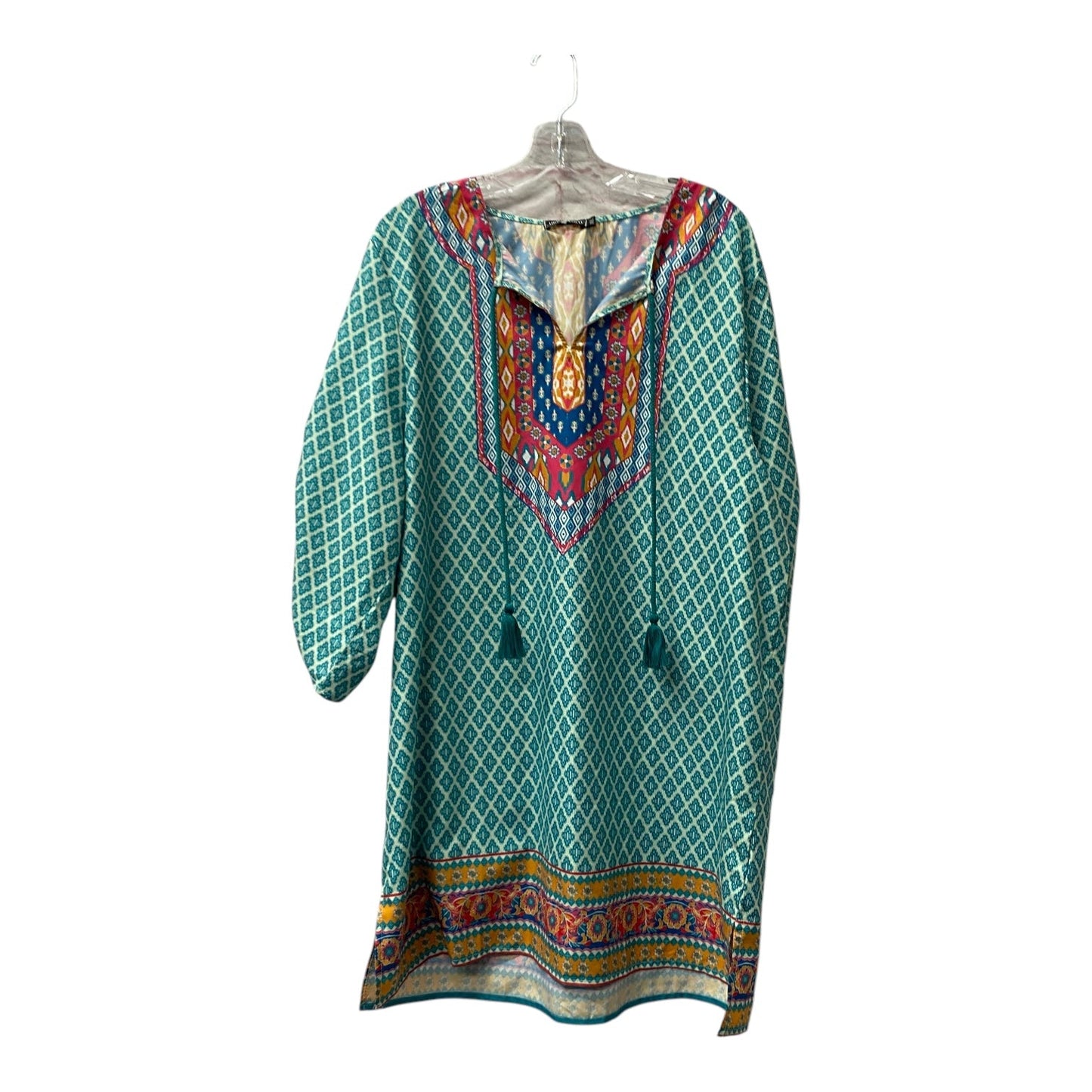 Swimwear Cover-Up By Urban coco In Green & Pink, Size:1X