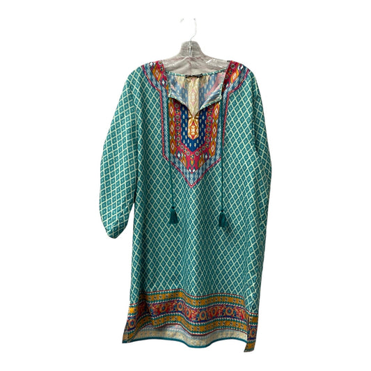 Swimwear Cover-Up By Urban coco In Green & Pink, Size:1X