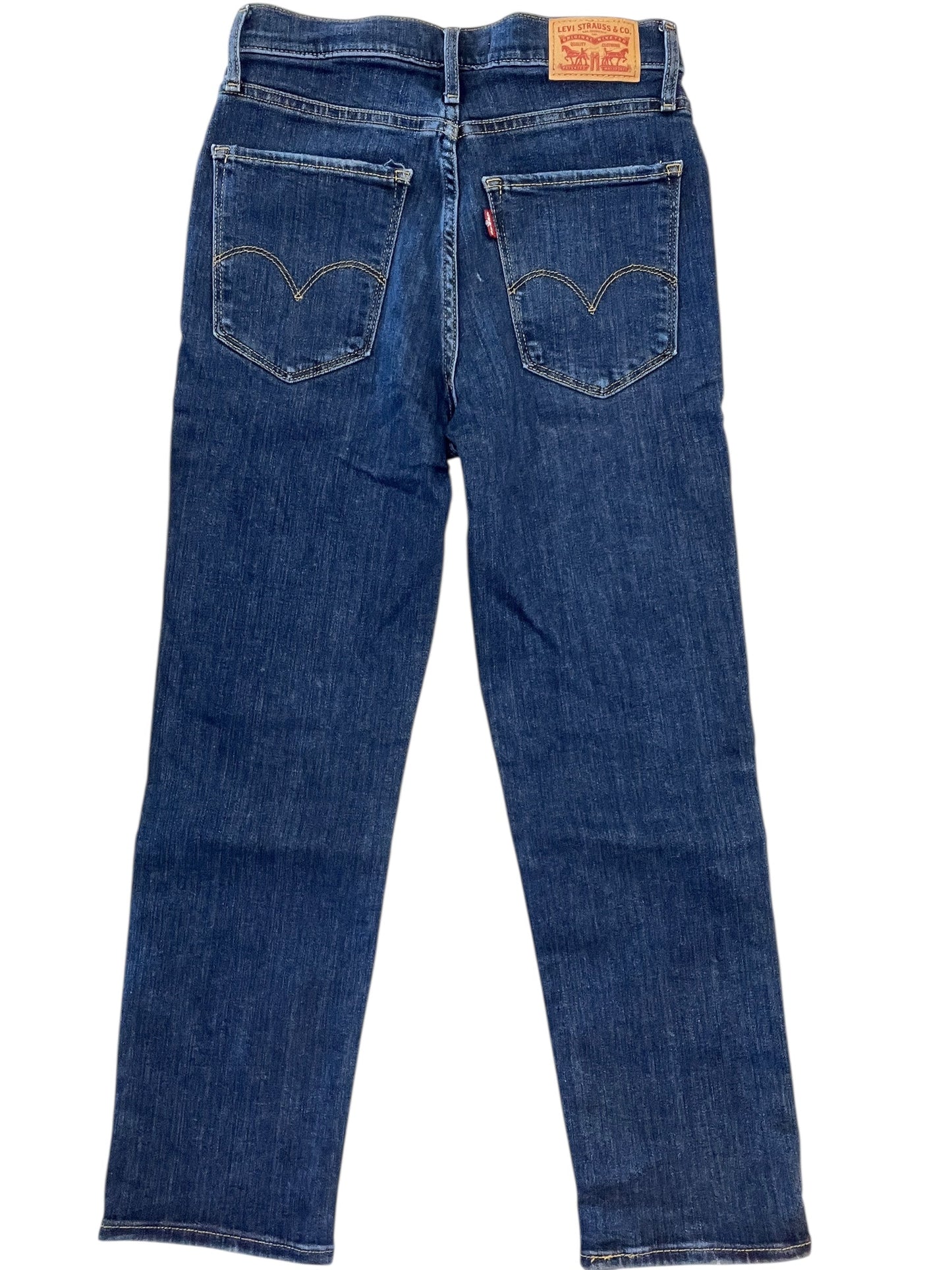 Jeans Straight By Levis In Blue Denim, Size:0