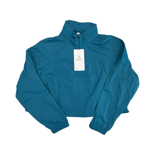Athletic Jacket By Lululemon In Teal, Size:12