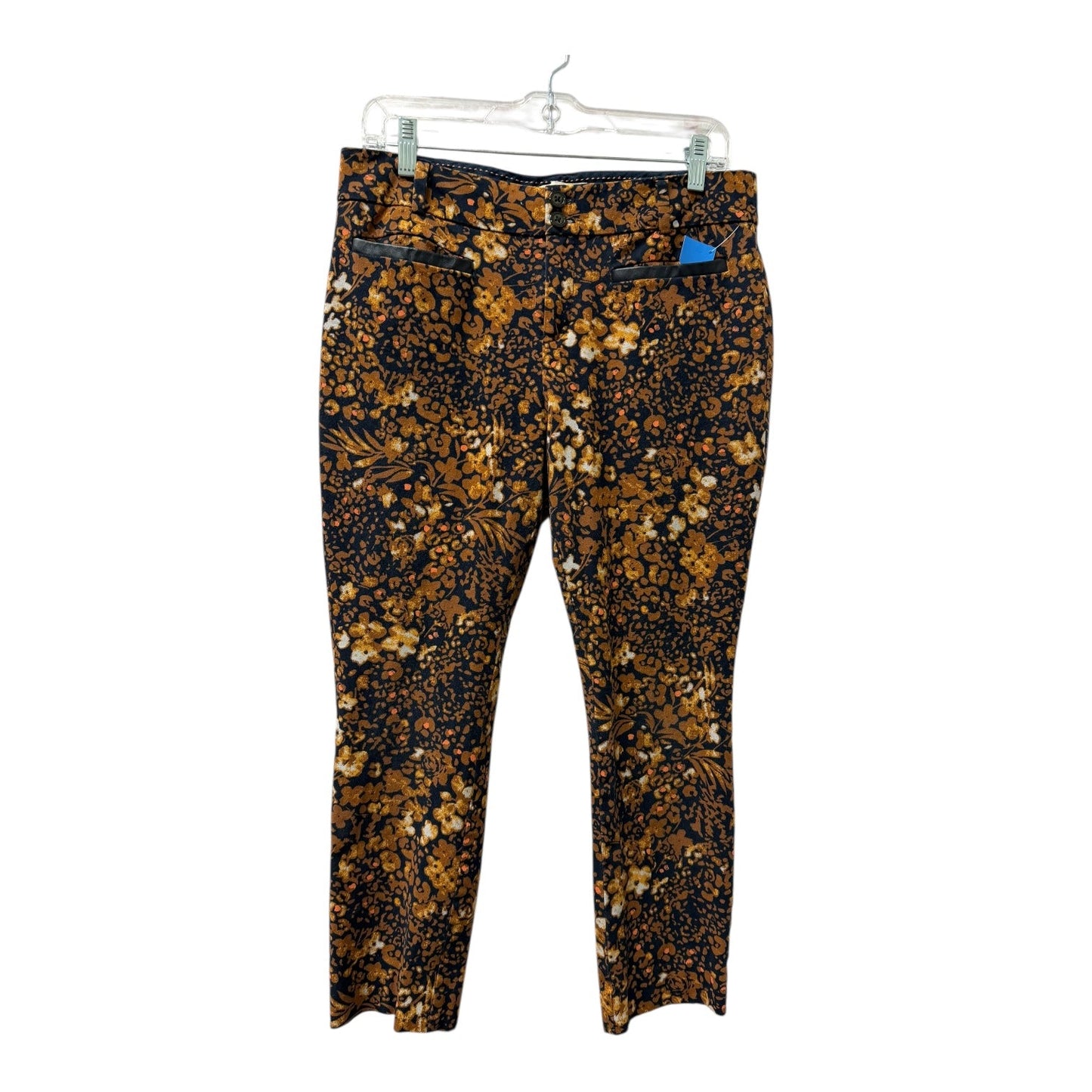 Pants Cropped By Anthropologie In Blue & Brown, Size:10