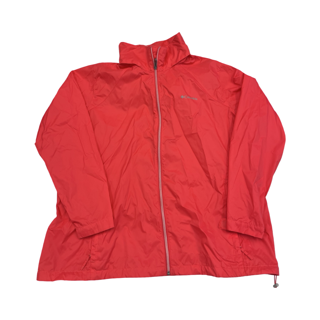 Jacket Windbreaker By Columbia In Pink, Size:3X