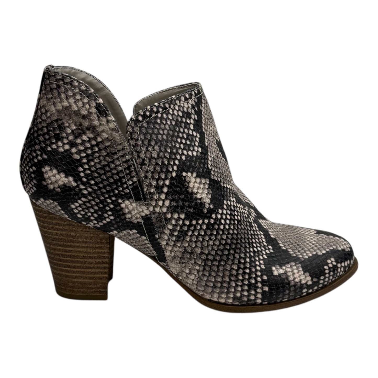 Boots Ankle Heels By Fergalicious In Snakeskin Print, Size:8