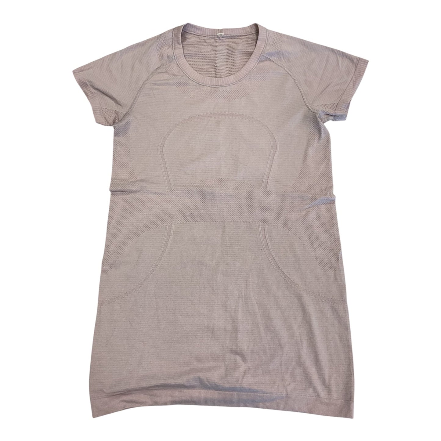Athletic Top Ss By Lululemon In Pink, Size:8