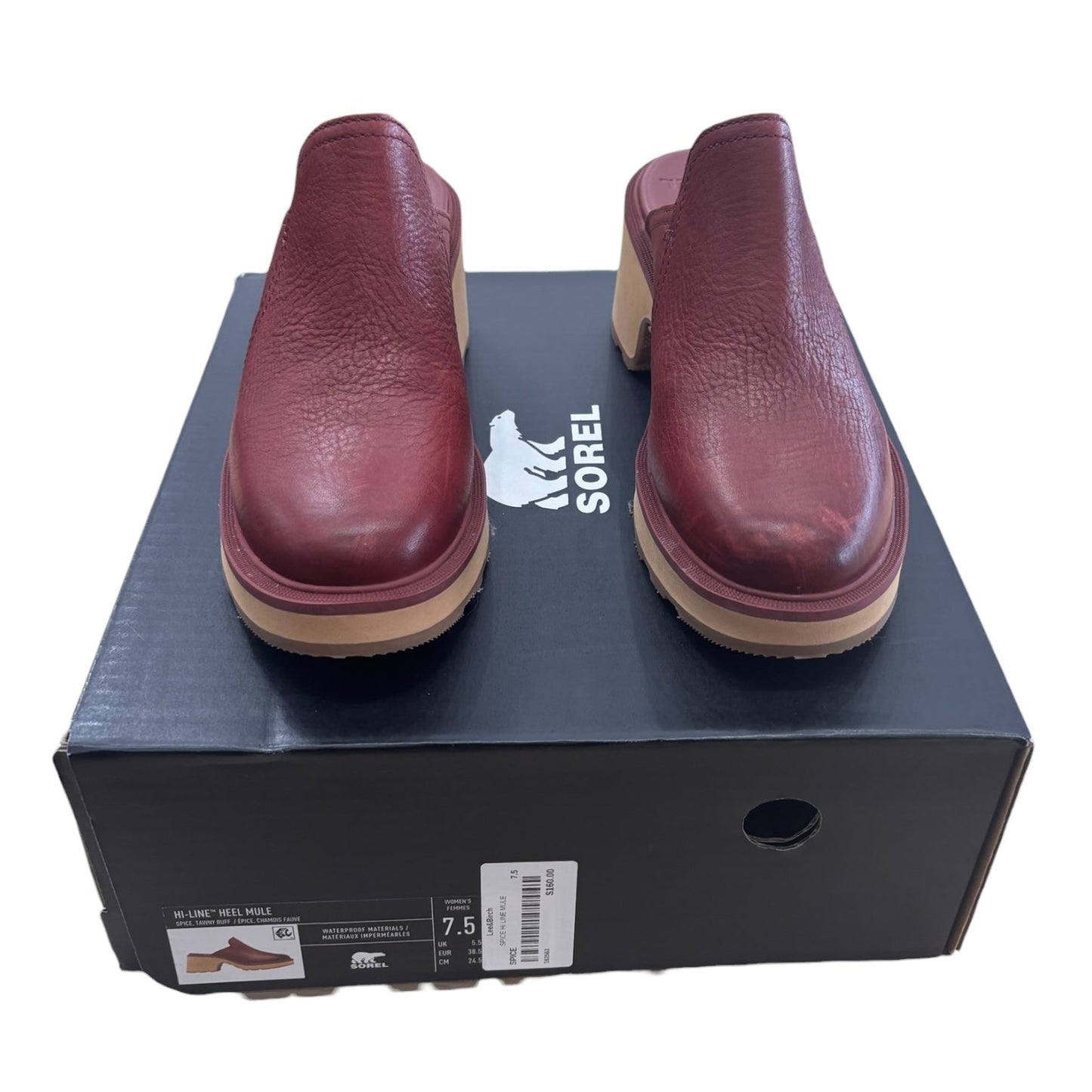 Shoes Heels Wedge By Sorel In Maroon, Size:7.5