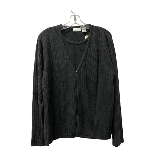 Sweater Cardigan By Croft And Barrow In Black, Size:L