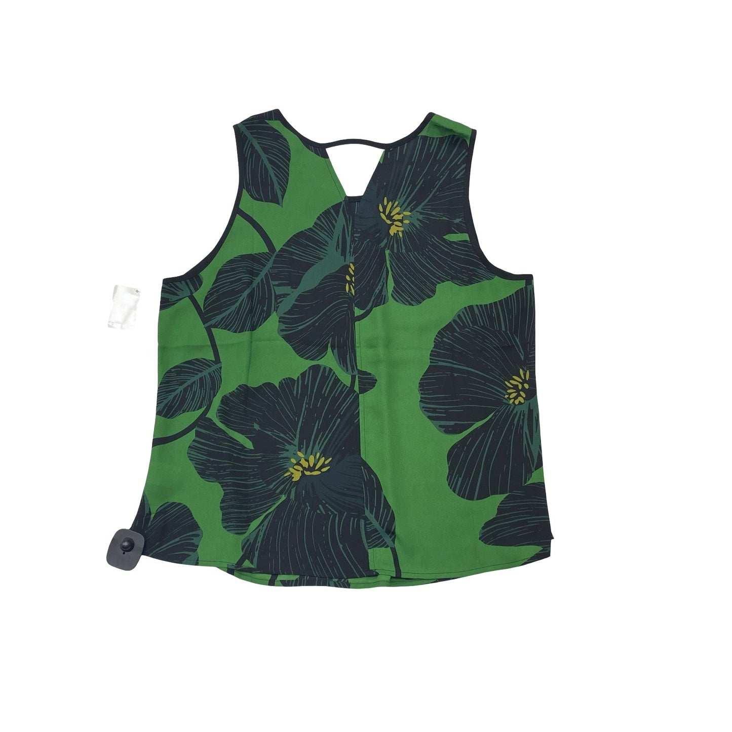 Top Sleeveless By Cabi In Black & Green, Size:L
