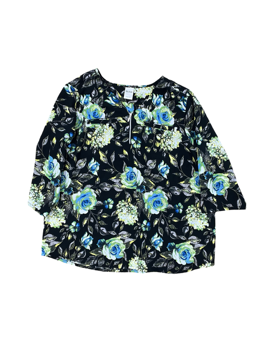 Top Ls By Blair In Black & Green, Size:L